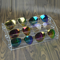 Présentoir de bureau Transparent en acrylique à 2 /5/7 couches, présentoir en acrylique en forme d'échelle de comptoir pour magasin de lunettes de soleil
