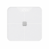 Balance de salle de bain électronique connectée Renpho Smart Tuya pour la mesure de la graisse corporelle et du fitness, avec Bluetooth, bleue