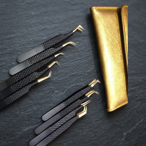 Pinzas Profesionales para Pestañas de Acero Inoxidable con Logotipo Personalizado, Mango Cómodo, Punta Suave, Modelo para Extensión de Pestañas Postizas - Product Image 4