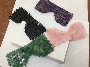 Natural Jade Anti-Envelhecimento Máscara de Olho Quente ou Frio Massageador Facial Quartzo Rosa Cristal Venda para Massagem do Sono Ferramenta - Product Image 6