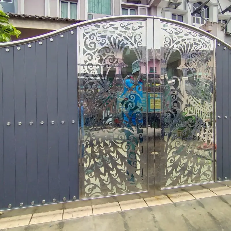 Puerta de Arte de aluminio, patio de aluminio, puerta para niños y madres, puerta abatible de aleación de aluminio para comunidad de Villa