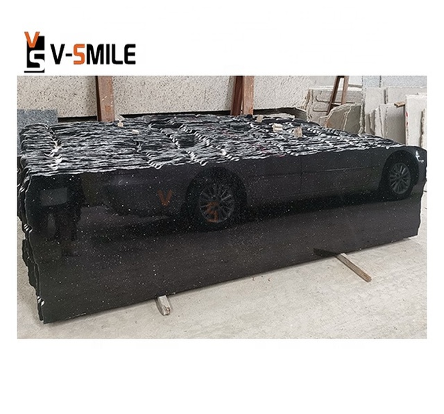 Polished Black Galaxy Granite Star galaxy Granite Tiles Black Granite with Gold Spots