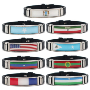 Evankin Forest Country Flag Unisex Silicone Bracelet Rubber Sports Fashion Wristband