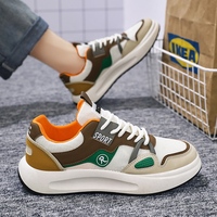 Sepatu pria baru sepatu olahraga jaring bersirkulasi sepatu lari kasual sol tebal serbaguna