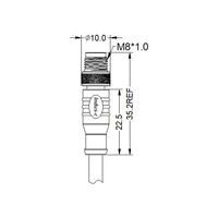 Cable de Alimentación para Sensor Circular M8 con Clasificación de Impermeabilidad IP67, Conectores Eléctricos CAN Bus de 4 Pines con Código D para Automóvil