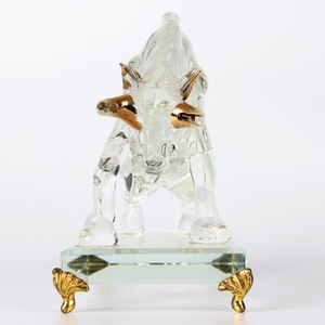 クリスタルブル置物ギフトやお土産用のガラス動物 - Product Image 4