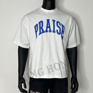 T-shirt en coton surdimensionné sérigraphié de haute qualité de style de rue personnalisé - Product Image 3