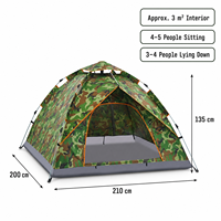 Tente de camping tactique Polar Everest pour 3-4 personnes, camouflage, facile à installer, imperméable, portable, cadeau personnalisé pour les vétérans