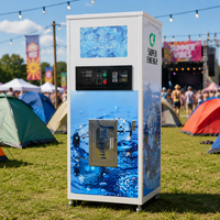 Distributeur automatique de glace 24h/24 avec écran tactile, pour extérieur, toutes saisons, sans surveillance, en libre-service, pour glace en vrac et en cubes