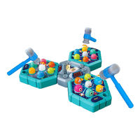 Jeu de tape-taupe pour 3 joueurs avec lumières, sons, tableau de scores LED, marteau interactif, cadeau pour enfants de 3 à 10 ans