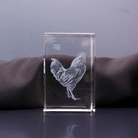 Honneur de cristal personnalisé cristal 3D gravé au Laser K9 clair cristal bloc Cube Souvenir cadeau