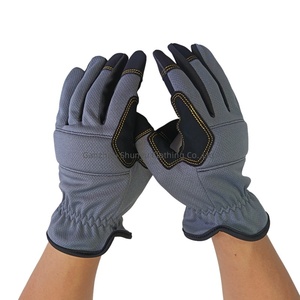 Gants de travail pour hommes Shunyu, en polyester/cuir synthétique, compatibles écrans tactiles, flexibles et durables pour la construction, la mécanique et l'entrepôt - Product Image 1