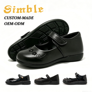 Nouvelles Chaussures en Cuir Noir Personnalisées pour Filles, Confortables en Cuir Mat, Idéales pour la Rentrée Scolaire - Product Image 1