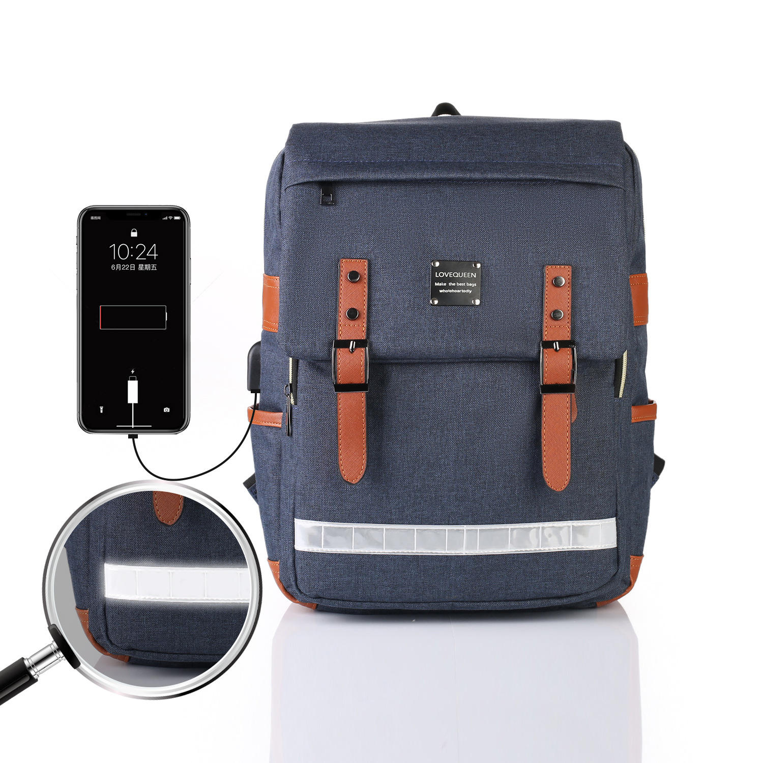 Otrain Laptop Backpack Messenger Bag Hybrid Anti Theft Computer