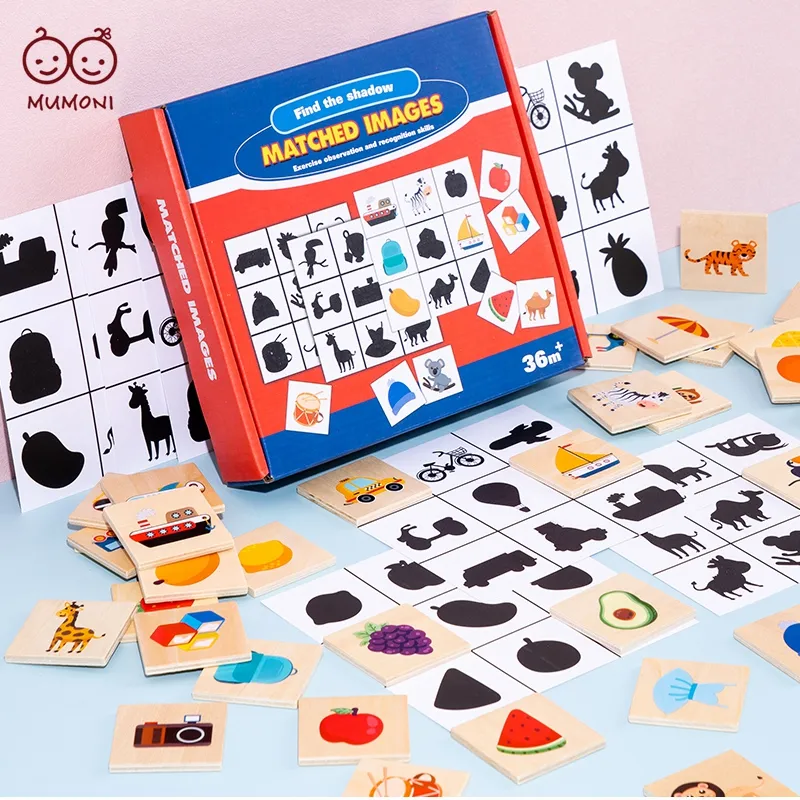 Avgotop — puzzle lumineux pour bébés, puzzle sur les animaux et les voitures, image drôle pour enfants, nouveau jeu assorti et ombre