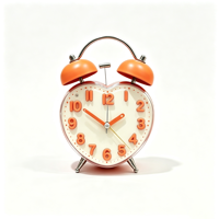 Jam Alarm Meja Logam Bentuk Hati 4 Inci dengan Dua Lonceng, Desain Cerah dan Menarik untuk Belajar, Kamar Tidur, Anak-anak & Balita