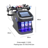 Machine d'hydrodermabrasion 10 en 1, peeling aquatique, hydro-oxygène, dermabrasion faciale, nettoyage en profondeur du visage, machine à jet d'oxygène H2O2