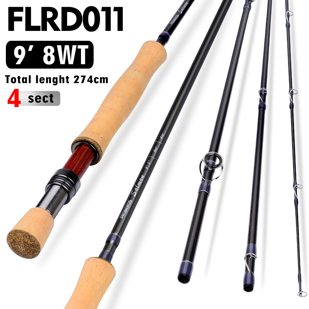 Fly Fishing Rod 4 Section 9 Inch 6WT 8WT Fast Action Graphite IM