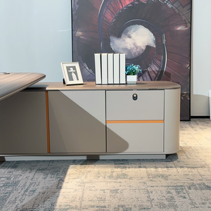 שולחן משרדי מודרני מעץ אליבאבא, שולחן מנהלים בצורת ר' - Product Image 4