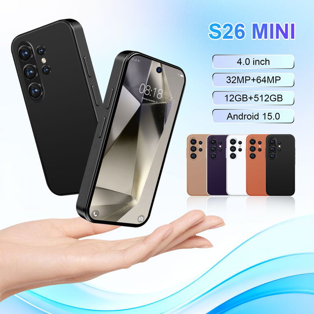 Factory Direct Sale  S26 Mini 5G Smartphone 4.0-inch Display 12+512GB  64MP HD Camera  Android Mini Phone