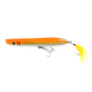 6" 8" 70g 84g Fishing Wood Pencil Popper Lure Artificial Bait Wooden Baits Ocean Tackle For Striped Bass Tuna Fishing