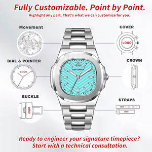 럭셔리 고품질 스테인리스 스틸 일본 미요타 무브먼트 쿼츠 날짜 표시 남성용 손목시계 맞춤형 방수 남성용 손목시계 - Product Image 2