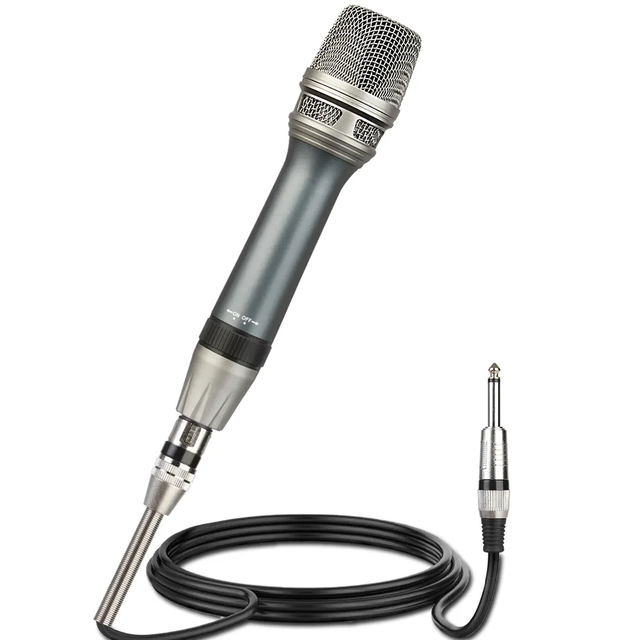 Professional C90 Handheld Dynamic Microphone with XLR Connector Clear Voice Wired Metal Mic for Stage Performance Low Price