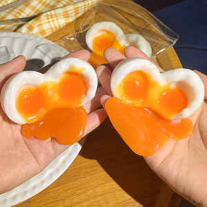 TPR Food Series Simulation Miniature Food <b>Toy</b> <b>Egg</b> Simulation Waffle Biscuit Horn Shape Extrusion <b>Toy</b> - Product Image 1