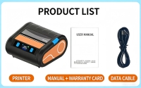 Imprimante d'étiquettes thermique sans fil USB 3 pouces (80mm x 130mm) pour ESC/Série, 203dpi, batterie 2000mAh, noire et blanche, pour expédition