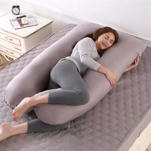 Oreiller de grossesse en forme de U avec housse amovible <span class=keywords><strong>pour</strong></span> dormir sur <span class=keywords><strong>le</strong></span> côté, soutien complet du corps, <span class=keywords><strong>coussin</strong></span> de maternité, oreiller <span class=keywords><strong>d</strong></span>'<span class=keywords><strong>allaitement</strong></span> - Product Image 1