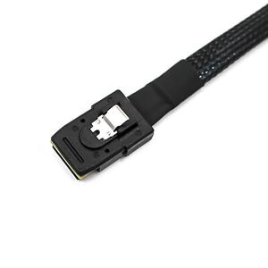 SFF-8639 MiniSAS 68Pin U.2 SFF8639 NVMe PCIe ke SFF-8087 Kabel Hard Disk SSD dengan Kabel Daya SATA 0.6m untuk Komputer - Product Image 2