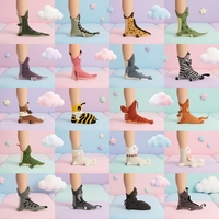 Chaussettes 3D personnalisées pour bébés et tout-petits, motifs de personnages, mascotte sur mesure, toutes formes, cent styles prêts à l'emploi, antidérapantes, cadeau en gros