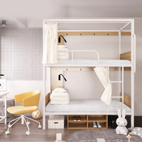 Lit superposé moderne en métal pour jeunes - Idéal pour dortoirs et appartements - Tailles Queen/Twin/King - Qualité commerciale