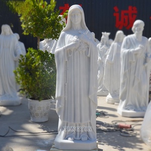 Statue de la sainte marie en marbre, icône de la vierge marie, décoration de l'église chrétienne, Statue catholique - Product Image 2
