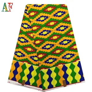 Af Hot Koop Afrikaanse Zachte 100% Katoen Wax Stof Holland Kwaliteit Kente Wax Afdrukken Stof