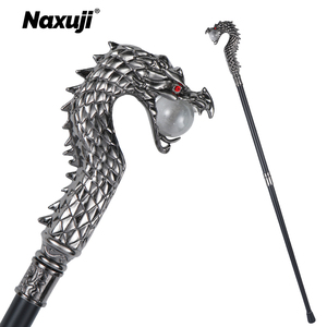 <span class=keywords><strong>Canne</strong></span> de randonnée de luxe en alliage avec tête de dragon et boule de cristal, embout en caoutchouc - Product Image 1