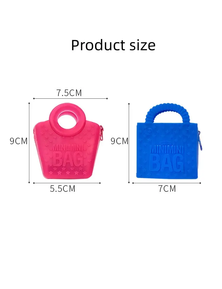 Çocuklar, çocuklar ve kadınlar, kızlar için silikon bozuk para kesesi çanta Mini çanta küçük Zip torbalar