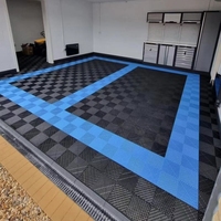 Azulejo de garaje de suministro directo de fábrica, azulejo de suelo de pista corriente de plástico, baldosas de suelo entrelazadas de Pvc