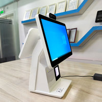 Sistema POS de Pantalla Táctil Dual de 15.6+11.6 Pulgadas con Escáner QR y Cámara