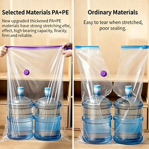 Vacuum <b>Storage</b> Bags Compression Organizer Pouches Transparent Plastic Bag Set With Electric Pump and Hand Pump for Travel - Product Image 4