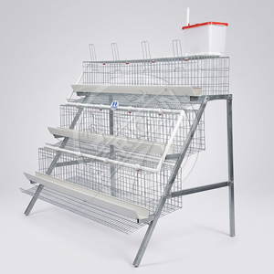 Nouvelle cage à poules pondeuses demi-ensemble pour usage en ferme de jardin, en acier galvanisé à chaud, avec système d'alimentation automatique et de collecte des œufs, garantie 1 an - Product Image 1