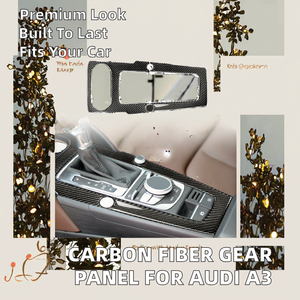 Copertura del Pannello del Cambio in Fibra di Carbonio 3K LHD di Lusso per <span class=keywords><strong>Audi</strong></span> <span class=keywords><strong>A3</strong></span> 8V S3 RS3 2013-2019, Accessorio Interno a 1 Foro - Product Image 2
