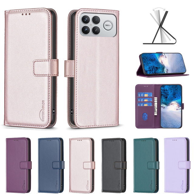 Luxury Business Flip Leather Wallet Phone case For xiaomi Poco F8 Pro 5G/F8 Ultra 5G/Redmi K90/ K90 Pro max With Card Slots