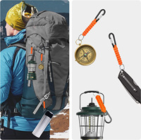 Porte-clés en paracorde avec clip de dégagement rapide, crochet de lanière, porte-clés robustes pour le sport, la survie, l'alpinisme, outils de corde, porte-clés