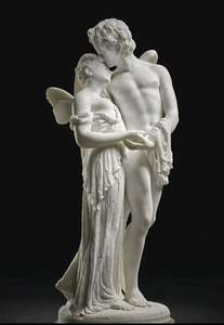 Exquisite, großformatige, handgeschnitzte Marmor-Engelsstatue im westlichen Stil, religiöse Ganzkörper-Frauenstatue mit Sockel, individuelles Design - Product Image 3