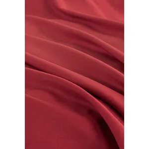 Parure de lit double Karden Flower Plain 100% coton, housse de couette rouge, drap plat, 2 taies d'oreiller, textile de maison doux et respirant pour la chambre - Product Image 3