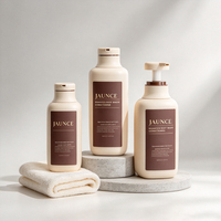 Ensemble de flacons carrés vides en plastique pour shampoing et savon liquide pour bébé avec logo personnalisé imprimé, emballage cosmétique à pompe