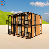 Maisons préfabriquées modulaires de luxe WinFair à 2 étages, portables, pour maison d'appoint / maison d'hôtes / cuisine autonome