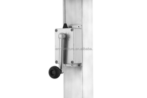 Paraguas de patio voladizo, repuesto de cabrestante, paraguas de aluminio cromado, manivela - Product Image 4