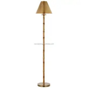 Nhà Máy bán hàng trực tiếp tre <span class=keywords><strong>Brass</strong></span> Glass sàn đèn cho phòng khách phòng triển lãm lối đi dalfern Petite đọc sàn đèn - Product Image 1